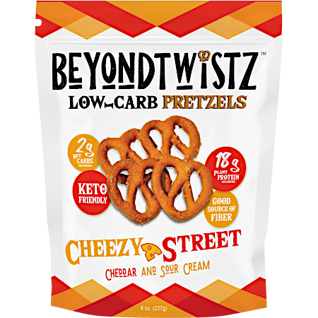 Keto-friendly Pretzel Snacks - BeyondTwistz Cheezy Street